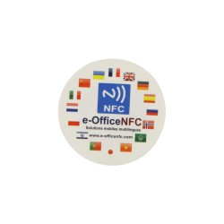 30mm adesivi personalizzati stampa con Chip NFC Ntag216