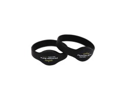 Pulseira de Silicone preto RFID código SLI-X