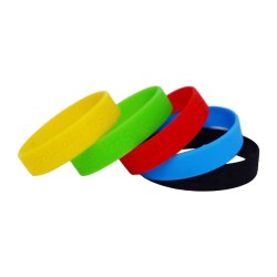 Wristband/pulsera de silicona reciclable personalizado