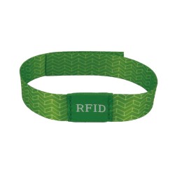 Pulseira RFID tecido reciclado com botão